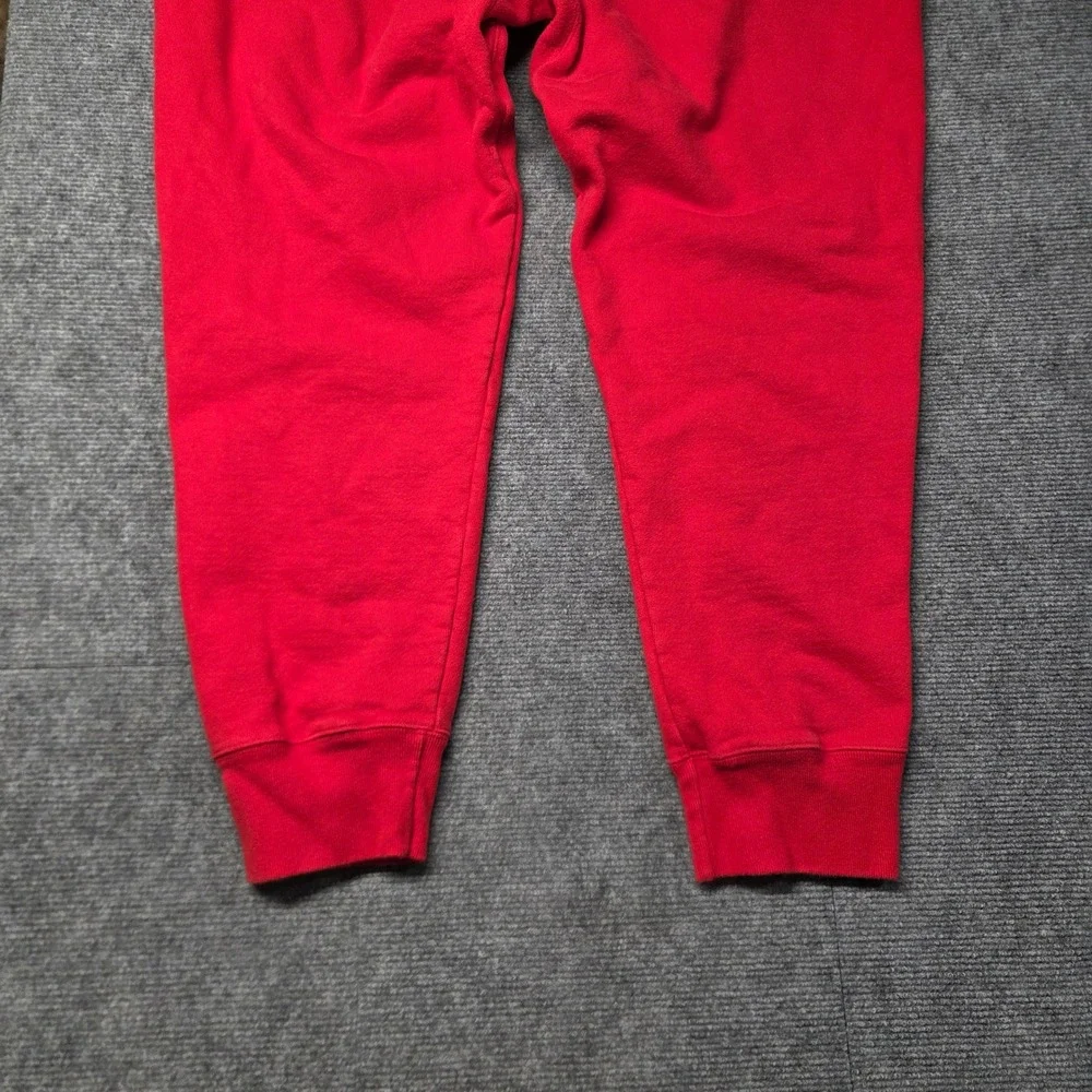 Champion Reverse Weave Sweatpants Red Mens XL GF01 Joggers Fleece C Logo